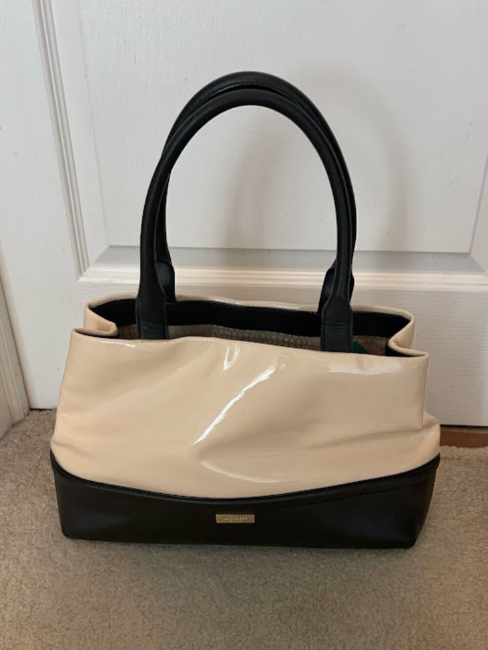 Kate Spade Chelsea Park Gigi Satchel Color Block Patent Leather Purse